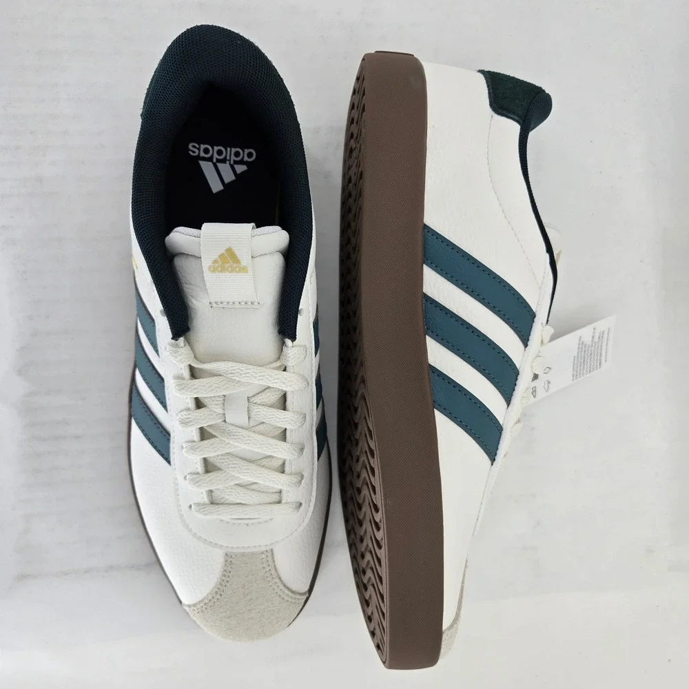 Adidas VL Court 3.0 Mens Sneakers White Teal Gum JR8635 Size 9.5 New in Box - Picture 10 of 16